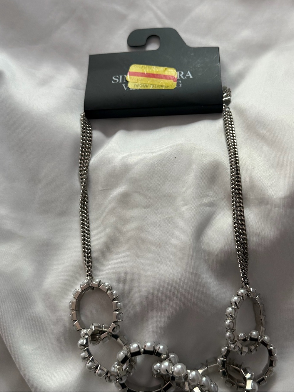 Simply Vera Vera Wang Silver-Tone Pearl Link Necklace